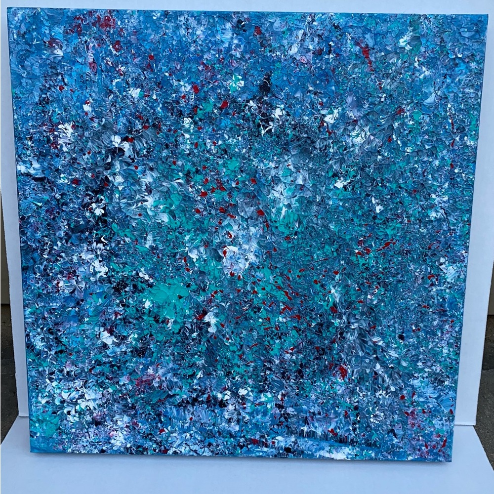 Cool’n Breezy Day Abstract Acrylic Painting on Canvas 20 X 20